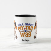 Niedlicher Beagle Welpe, die meinen Schwanz Wag Tasse (Zentrum)