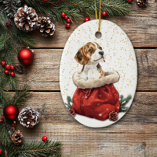 Niedlicher Beagle Welpe Hund Weihnachtsgeschenk Ta Keramik Ornament