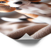Niedlicher Beagle Welpe mit schönen Augen Poster (Ecke)