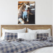 Niedlicher Beagle Welpe mit Vollblut Leinwand druc (Insitu (Schlafzimmer))
