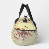 Niedlicher Beagle Welpe Red Hearts Personalisiert Duffle Bag (Rechts)