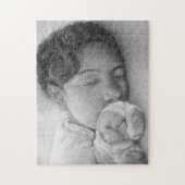 niedlicher Beagle Welpe und kleine, süße schlafend Puzzle (Vertikal)