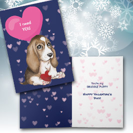 Niedlicher Beagle Welpe Valentine Feiertagskarte