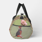 Niedlicher Beagle Welpe Weißrosen Tier Personalisi Duffle Bag (Rechts)