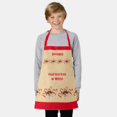 Niedlicher Beagle Welpen und Herz Personalisiert Schürze (Getragen)