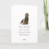 niedlicher Beagle Welpenhund Kuschelmaus Karte (Rückseite)