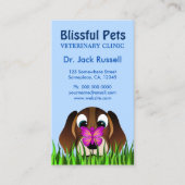 Niedlicher Beagle Welpenhund und Schmetterling Tie Visitenkarte (Vorderseite)