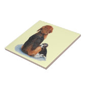 niedlicher Beagle Welpenkuppelhund Fliese (Seite)