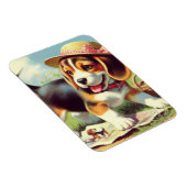 Niedlicher Beagle Welpenmalerei Magnet (Rechte Seite)