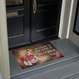 Niedlicher Beagle will Rothafen-Gewohnheit Fußmatte