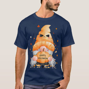 Niedlicher Beängstigender Gnome JackOLantern Pumpk T-Shirt
