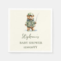 Niedlicher Bear Fisherman ist auf dem Weg zur Baby