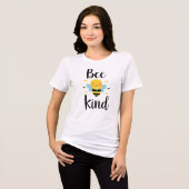 Niedlicher "Bee Kind" Pun mit Hummel Tri-Blend Shirt (Vorderseite voll)