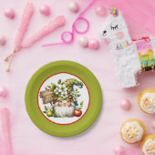 Niedlicher Begrüßungsgarten Party Gnome Pappteller (Party)