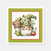 Niedlicher Begrüßungsgarten Party Gnome Serviette (Vorderseite)