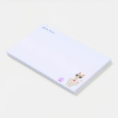 Niedlicher Beige Cat Cartoon auf hellblauer Oberfl Post-it Klebezettel (angewinkelt)