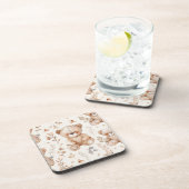 Niedlicher Beige-Kinderbär Getränkeuntersetzer (Rechte Seite)