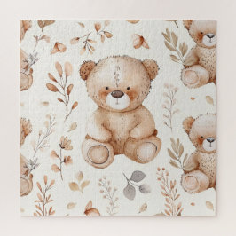 Niedlicher Beige-Kinderbär Puzzle