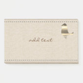 Niedlicher Beitrag in Style mit goldbrauner Leinwa Post-it Klebezettel (Vorderseite)