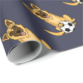 Niedlicher Belgier Malinois Hund, der Geschenkpapier (Rolleneckpunkt)