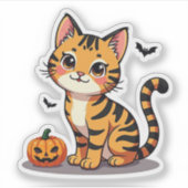Niedlicher Bengalischer Kittensticker - Spooky Pas Aufkleber (Vorderseite)