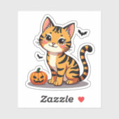 Niedlicher Bengalischer Kittensticker - Spooky Pas Aufkleber (Blatt)