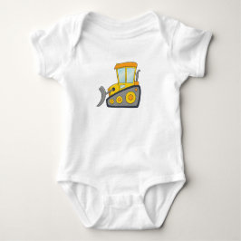 Niedlicher benutzerdefinierbarer Bulldozer Baby Strampler