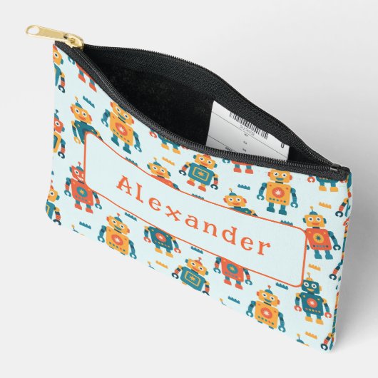 Niedlicher benutzerdefinierbarer Roboterdruck Zubehörtasche (Offen)