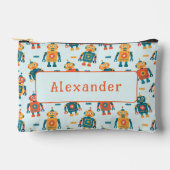 Niedlicher benutzerdefinierbarer Roboterdruck Zubehörtasche (Vorderseite)