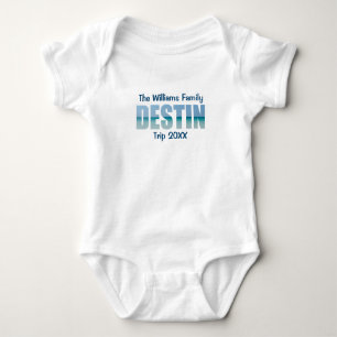 Niedlicher, benutzerdefinierter Destin Beach Urlau Baby Strampler