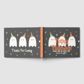 Niedlicher, benutzerdefinierter grüner Orange-Ghos Gästebuch (Voll)