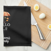 Niedlicher benutzerdefinierter Herbst | Hello Fall Geschirrtuch (Viertel Falte)