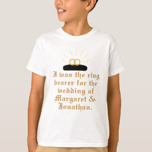 Niedlicher, benutzerdefinierter Ringträger T-Shirt