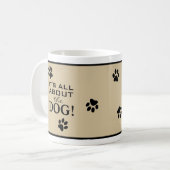 Niedlicher, benutzerdefinierter schwarzer Paw Typo Kaffeetasse (Vorderseite Links)