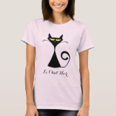 Niedlicher, benutzerdefinierter Text/Farbe Le Chat T-Shirt (Vorderseite)