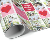 Niedlicher benutzerdefinierter Valentinstag - Foto Geschenkpapier (Rolleneckpunkt)
