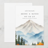 Niedlicher Berg Save The Date (Vorne/Hinten)