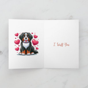 Niedlicher Berner Hund zum Valentinstag Feiertagskarte