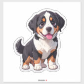 Niedlicher Berner Welpenhund Aufkleber (Blatt)