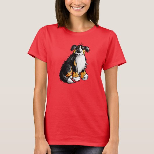 Niedlicher Bernese GebirgshundeCartoon-T - Shirt (Vorderseite)