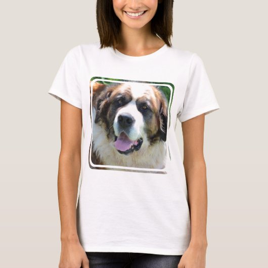 Niedlicher Bernhardiner T-Shirt (Vorderseite)