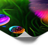 Niedlicher bernischer Hundewelpen auf der Wiese Poster (Ecke)