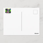 Niedlicher bernischer Hundewelpen auf der Wiese Postkarte (Rückseite)