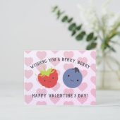 Niedlicher Berry Happy Valentinstag Postkarte (Stehend Vorderseite)