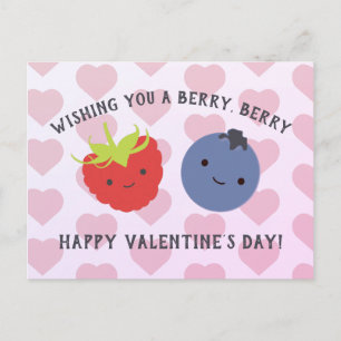 Niedlicher Berry Happy Valentinstag Postkarte