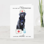 Niedlicher Beruflicher Tierarzt Dankeskarte (Vorderseite)