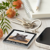 Niedlicher Best Dog Vater je Foto Personalisiert S Schlüsselanhänger (Vorderseite rechts)