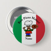 Niedlicher Best Pizza Maker Button (Vorne & Hinten)