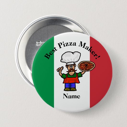 Niedlicher Best Pizza Maker Button (Vorne & Hinten)