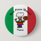 Niedlicher Best Pizza Maker Button (Vorderseite)